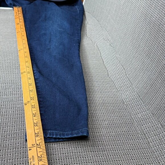 A Glow Womens Size 10S Blue Maternity High Waist Jeggings Stretch Denim - Picture 6 of 10